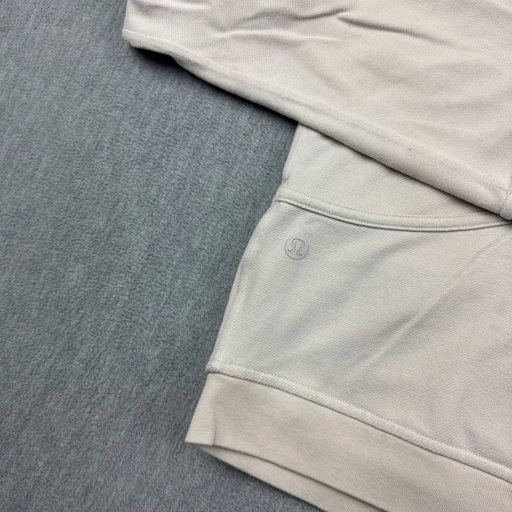 Lululemon Next Move Jacket‎ Hoodie Womens 12 Beige Full Zip Sweatshirt W4APOS